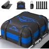 Rymopuey Box Tetto Auto 20Cu.Ft/566L, Baule Auto Tetto Inimpermeabile 1000D Blu, Baule Auto Tetto con Tappetino Antiscivolo 10 Cinghie, Box Tetto Auto e Pieghevole per Auto con/senza Portapacchi