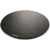 Tescoma 428830 GrandChef - Piatto in ardesia naturale, Con piedini antiscivolo, Nero, ∅30 cm