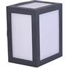 V-TAC Moderna lampada da parete per esterni, IP65, impermeabile, con alloggiamento grigio, per giardino, garage, corridoi e cancelli, 12 W, 6400 K, colore: bianco