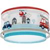 Dalber Plafoniera per bambini Dalber Police, a forma di auto della polizia, plafoniera per bambini, E27-2 x 15W, 60616M