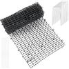 XHYASD 30 x 200 cm Griglia Anti Gatti, Tappeto in Plastica Anti Gatti, Tappeto di Protezione per Giardino con 8 Punte per Cani, Gattis Animali Selvatici (Nero)