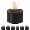 SHANNA Diffusore Di Aromi A Fiamma Con Umidificatore Vulkan: 160ml, Diffusore Di Oli Essenziali, Effetti Di Fiamma Con 7 Colori, Umidificatore Silenzioso Ideale Per Piccoli Ambienti (Nero-C)