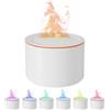 SHANNA Diffusore Umidificatore Vulcano: Diffusore Silenzioso da 160ml con Effetto Fiamma 7 Colori, Umidificatore Spray con Spegnimento Automatico per Casa e Ufficio (Bianco-CA)