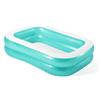 Bestway Piscina rettangolare per famiglie, colore verde acqua, dimensioni 2,00 m x 1,46 m x 48 cm (6'7" x 57,5" x 19").