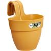 Elho Vibia Campana Easy Hanger S 21 - Fioriera per Balcone esterno - Ø 20.5 x H 26.5 cm - Giallo/Honey Yellow