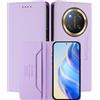 MOJIA Custodia per Honor Magic7 Lite (Magic 7 Lite), Resistente a Cadute e Graffi, Alta qualità PU Pelle Stile Portafoglio Cover Folio con Chiusura Magnetica. Light Purple
