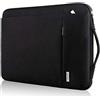 Landici Custodia protettiva a 360° per laptop 13 13.3 pollici, custodia impermeabile per borsa per computer portatile con manico per MacBook Air 13 2020 M1, 13.5 Surface Laptop 3/4, nero