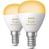 PHILIPS Hue Philips by Signify Philips Hue White ambience Lustre - Lampadina intelligente E14 - (confezione da 2)