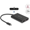 Delock Adattatore DELOCK da USB Type-C a 2 x DisplayPort 4K 60 Hz