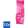 Benson - Laser Twin Women - Rasoio usa e getta - Per donne - 10 lame - Confezione risparmio - 12 pezzi