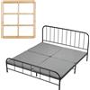 VEVOR Bunkie Board per letti singoli 1900x950x38 mm, in 2 pezzi, base per rete a doghe, doghe di sostegno con tessuto Oxford 200D, supporto per materasso in legno, base per materasso, grigio