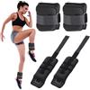 BAKAJI Set 2 Pesi Polsi e Caviglie 1 kg Allenamento Palestra Aerobica Fitness Nero