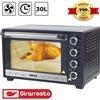 BAKAJI Forno Fornetto Elettrico Ventilato 30 litri 1600 W Luce Interna Timer Girarrosto