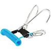 VGEBY Scuba Diving Reef Hook,Gancio Doppio in Acciaio Inossidabile con Cordino spiralato Inossidabile Gancio per Immersione Accessori di Sicurezza con Spirale a Spirale Lanyard