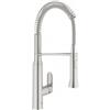 Grohe K7 31 379 DC0 Miscelatore monocomando cucina con doccetta professionale doppio getto finitura Cromo spazzolato - 31379DC0