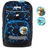 ergobag flex zaino per la scuola elementare, flessibile, ergonomico, leggero, 23 litri, per bambine e bambini Bearassic Garden - Azzurro