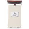 Woodwick White Teak Grande Teak Candela Profumata Vasetto