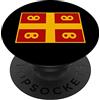 BYZANTINE EMPIRE SYMBOLISM BANDIERA IMPERO BIZANTINO PopSockets PopGrip Adesivo