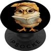 Teacher Student Reader Library Feathered Bambino Pulcino Libro Aperto Lettura Bookworm Uccello Ritratto Gra PopSockets PopGrip Adesivo