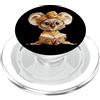 Bookworm Teacher Theme Library Reader Gr Koala Libro Aperto Lettura Animali Amante Grafica Ritratto Rot PopSockets PopGrip per MagSafe