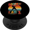 Booom Birthday Kids Retro Party Booom I Am 1 1st Birthday Dabbing Boy Retro PopSockets PopGrip Adesivo