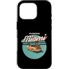 Vintage Clothing Store Custodia per iPhone 16 Pro Florida Miami Vintage Sport Car Retro Tramonto Palme