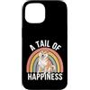 Shiba Inu Puppy Lover PS Custodia per iPhone 15 A Tail of Happiness Shiba Inu Dog retrò arcobaleno