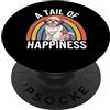 Shih Tzu Puppy Lover PS A Tail of Happiness Shih Tzu Retro Rainbow PopSockets PopGrip Adesivo