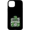 Kids Football Soccer Birthday Boy Appare Custodia per iPhone 15 Plus Rete da calcio per 3° compleanno, 3 anni, tema calcio