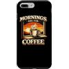 Vibrazioni retrò del tramonto del caffè Custodia per iPhone 7 Plus/8 Plus Le mattine sono per il caffè Caffeina vintage al tramonto