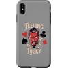 Vintage 1950s Pinup Rockabilly Dress Clo Custodia per iPhone XS Max Rockabilly Feeling Lucky Devil Dadi 50s Retro Vintage Casino