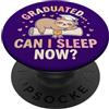 Funny Lazy Girl Graduation Sloth Class o Pigro Ragazza Bradipo Laureato Posso Dormire Ora Liceo College PopSockets PopGrip Adesivo