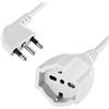 Electraline 46108 Prolunga, Bianco, 5 M