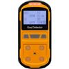 Scondaor Rilevatore di perdite di gas per H2S CO O2 e LEL, rilevatore di gas portatile multi con allarmi acustici, visivi e a vibrazione, misuratore di gas 4 in 1, display digitale LCD (arancione)
