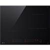 LG CI5Z2423BN Piano Cottura Induzione 60 cm, Potenza da 2.5 a 7.4kW, 4 Zone Totali, 15 Livelli di Potenza + Boost, Controlli Touch Slide Indipendenti, Wi-Fi, Vetro Ceramico, Nero