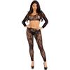 Leg Avenue Completino Sexy Crop Top and Footless Nero [Extra 5% PER I CLIENTI REGISTRATI]