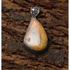 Fatto a mano Ciondolo gioiello in argento sterling 925 con pietra preziosa corallo fossile...