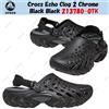 Crocs Echo Clog 2 Cromo Nero Nero 213780-0TK Taglia Unisex