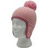 Cappello per bimba 3/5 anni circ 55 cm uncinetto in lana para orecchie Rosa U41