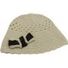 Cappello per bimba da 0/3 mesi all'uncinetto circ 38 cm acrilico fiocco M51