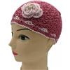 Cappello da bambina 12 mesi fatto a mano uncinetto in cotone circ 48 cm Rosa H12