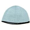 Cappello per bimbo 9 mesi cotone circonf 45 cm a mano Uncinetto Azzurro T51