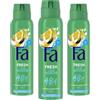 Fa Deodorante spray Caribbean Wave (3 x 150 ml), con il profumo esotico fresco del limone, senza alluminio per una protezione del deodorante fino a 48 ore, non lascia residui sui vestiti