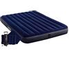 Intex Materasso Gonfiabile Classic Downy Matrimoniale, Due Cuscini e Pompa Manuale, PVC, Blu, 152x203x25 cm,Intex