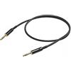 PROEL CHL140LU5 - Cavo audio professionale bilanciato stereo con connettori Jack Mono Maschio Dritto 6.3 a Jack Mono Maschio Dritto 6.3, 5mt, Nero