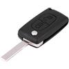 Aramox Portachiavi con telecomando, portachiavi con telecomando per auto a 2 pulsanti, custodia con guscio remoto 433 MHz, adatto per 207 307 308