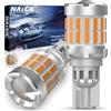 NATGIC 921 W16W LED Lampadina Ambra, 2PCS 912 T15 LED Luce Inversa con Lente Canbus Error Free 3500K 4000ML 33PCS Chipset per Auto Lampadine di Backup, Luci di Marcia Diurne, Luci di Inversione