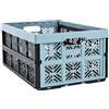keeeper Cassetta Pieghevole Ida, Plastica Resistente (PP), 48 x 35 x 23 cm, 32 L, Nordic Blue (Blu)