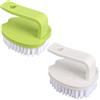 Goktvai 2pz Spazzola Pulizia Verdure, 8x7x6,5cm Spazzola Pulisci Verdure Frutta in Materiale PP con Setole Rigide e Manico per Frutta Patate Carote Cibo(Bianco e Verde)