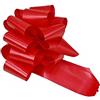 Easy Media confezione da 50 coccarde autotiranti rosse gran fiocco autotirante rosso da antenna specchietto auto, nastro da 5 cm, lunghezza 150 cm per feste, diametro coccarda 16 cm, laurea, matrimonio, eventi